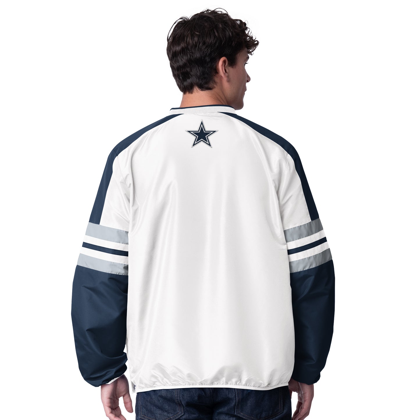 Dallas Cowboys G-III High Heat V-Neck Windbreaker-White