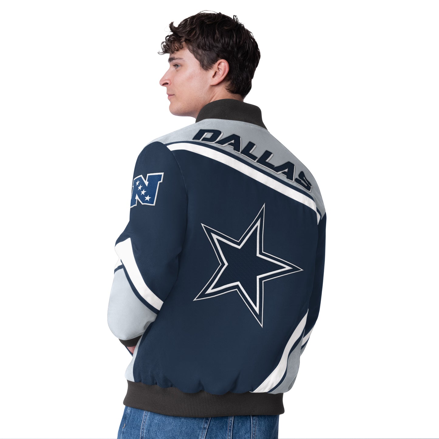 Dallas Cowboys Maximum Racing Twill Men's Jacket By G-III - Navy