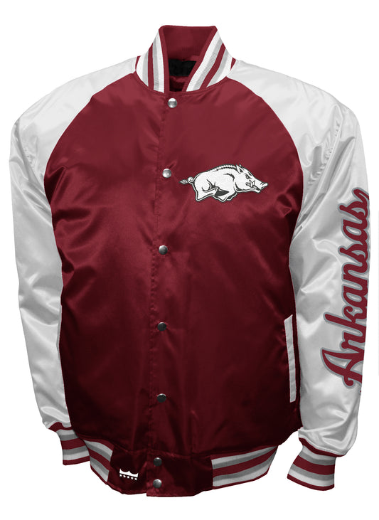 Arkansas Razorbacks Franchise Club Game Satin Full-Snap Jacket