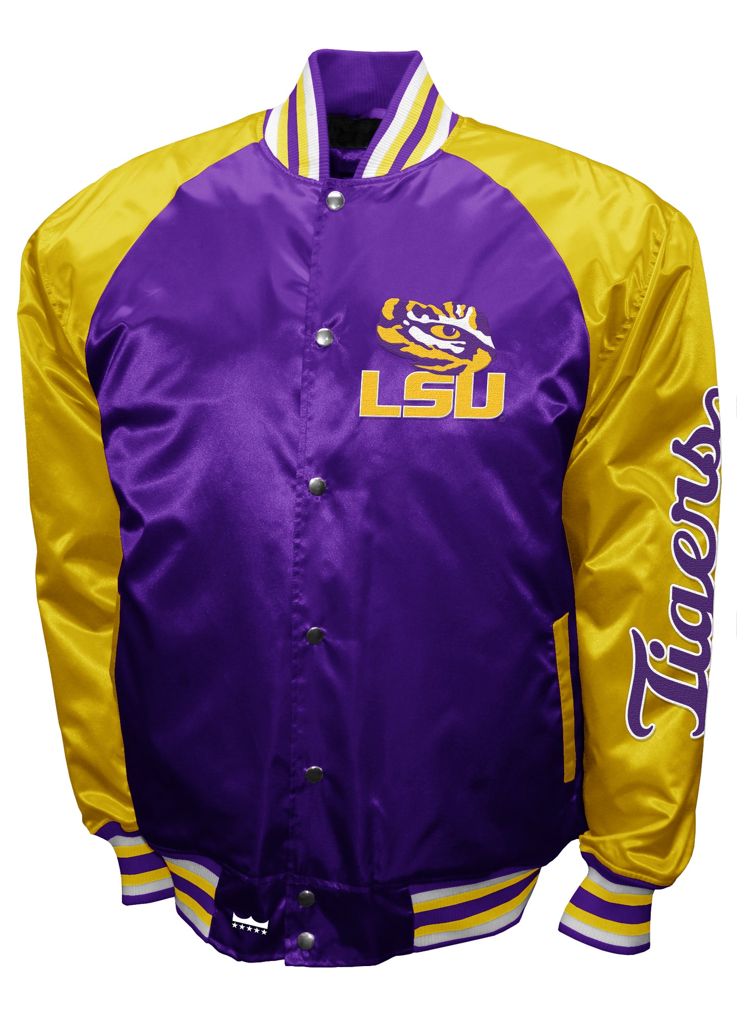 LSU Tigers Franchise Club Game Satin Full-Snap Jacket