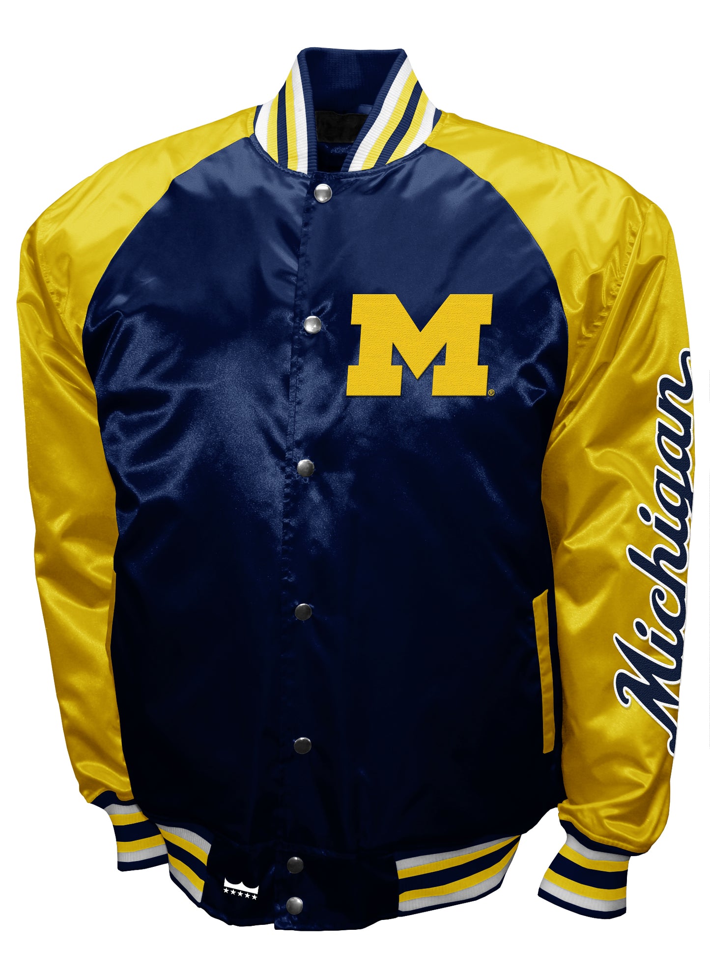 Michigan Wolverines Franchise Club Game Satin Full-Snap Jacket