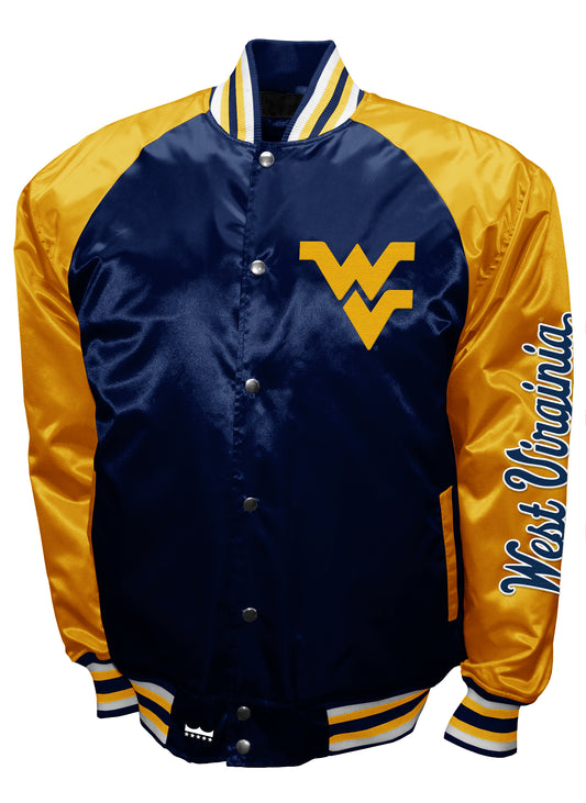 West Virginia Mountaineers Franchise Club Game Satin Full-Snap Jacket
