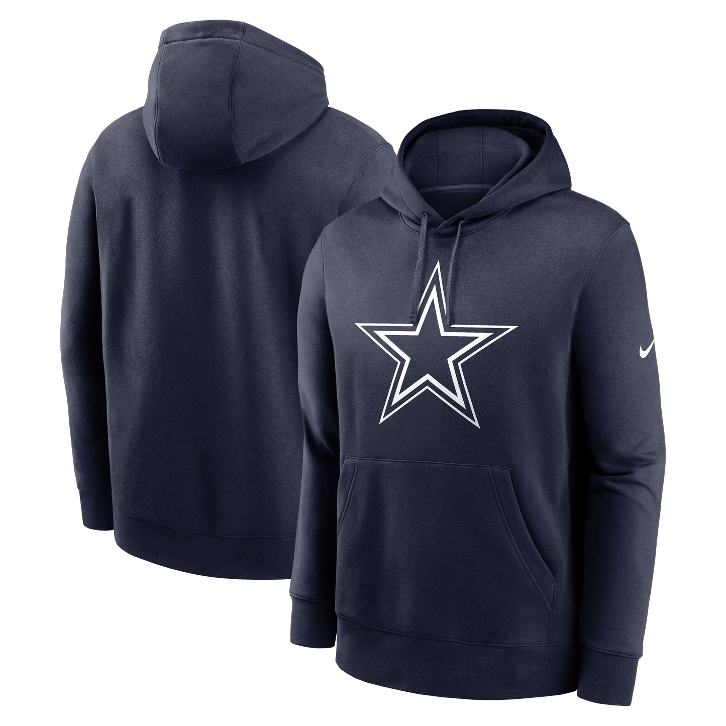 Dallas Cowboys Nike Fan Gear Club Logo Pullover Hoodie - Navy