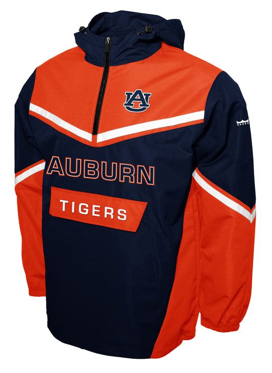 Auburn Tigers Franchise Club Action Anorak Quarter-Zip Pullover Jacket - Orange