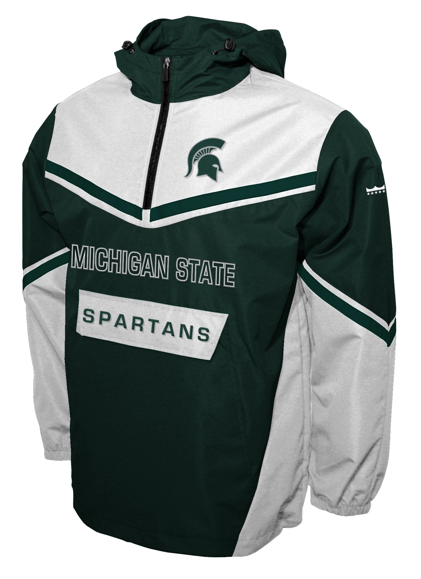 Michigan State Spartans Franchise Club Action Anorak Quarter-Zip Pullover Jacket - Green