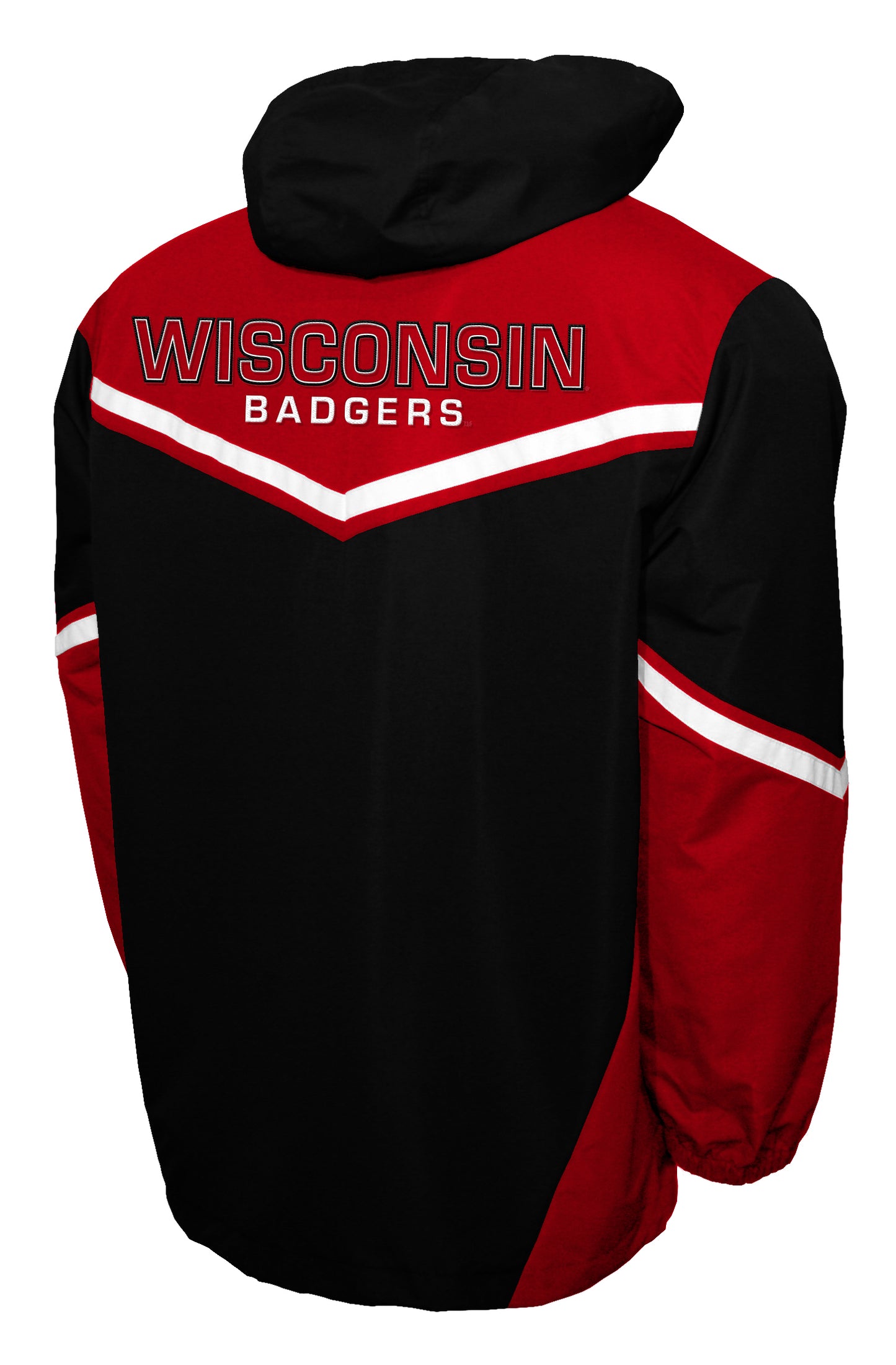 Wisconsin Badgers Franchise Club Action Anorak Quarter-Zip Pullover Jacket - Black