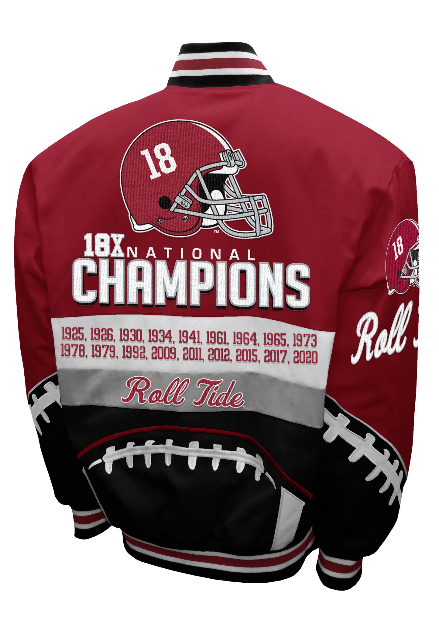Alabama Crimson Tide Franchise Club 18-Time Commemorative Twill Full-Snap Jacket - Crimson