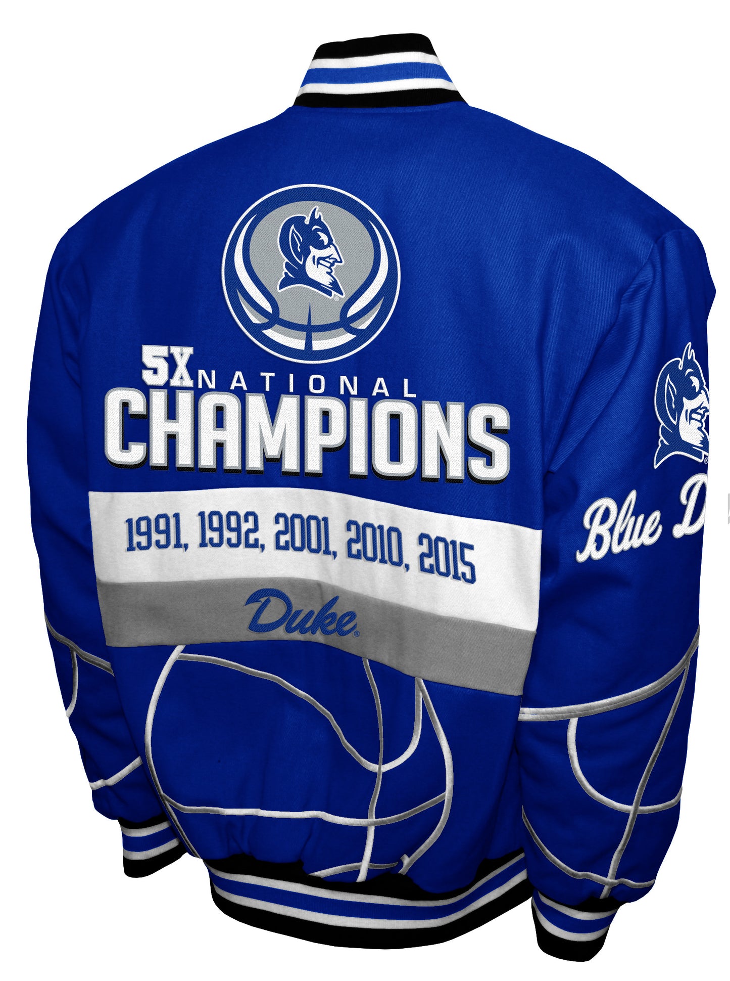 Duke Blue Devils Franchise Club 5-Time Commemorative Twill Full-Snap Jacket- Blue