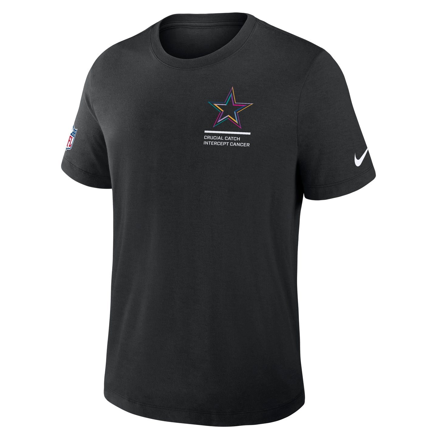 Dallas Cowboys Nike Men's 2025 Crucial Catch Team Sideline T-Shirt - Black