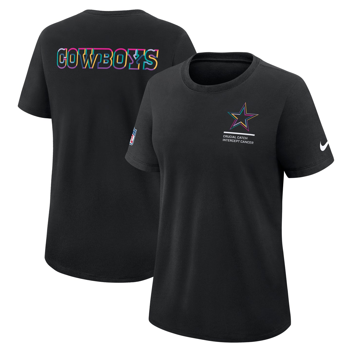 Dallas Cowboys Nike Women's 2025 Crucial Catch Team Performance T- Shirt
