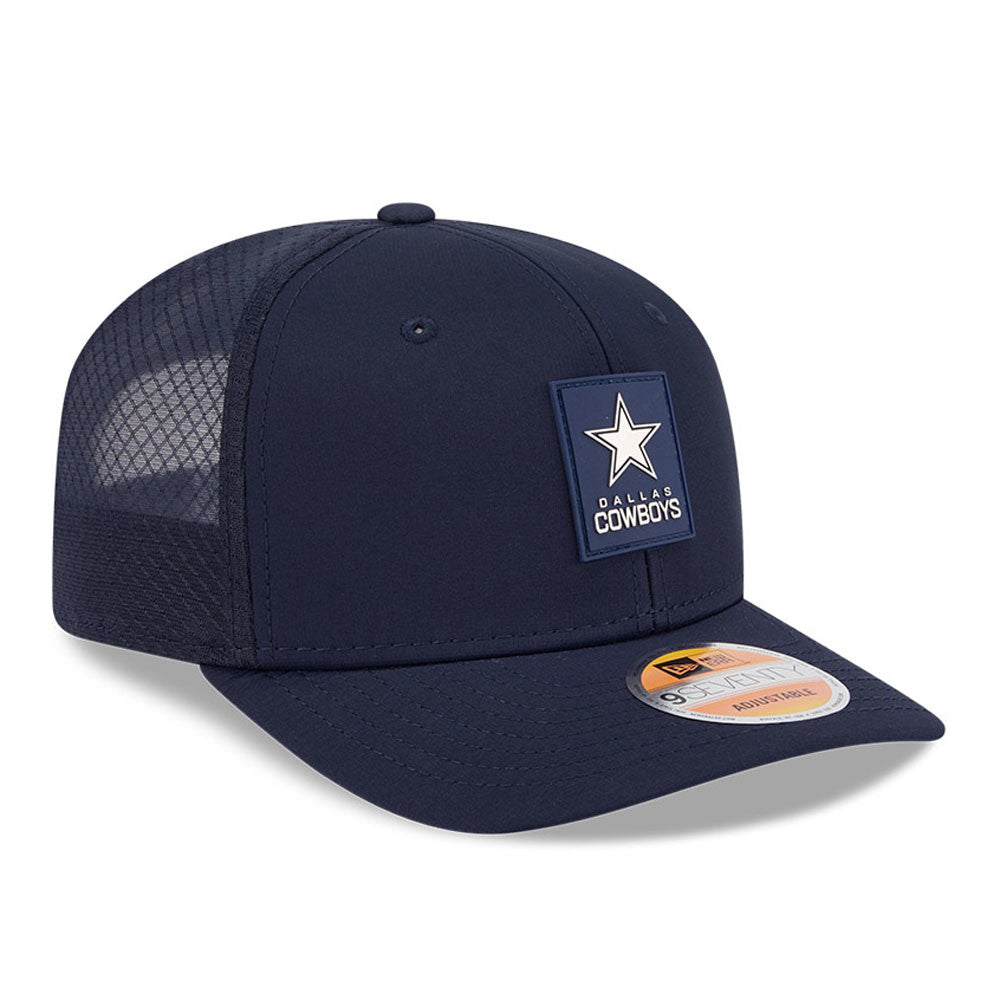 Dallas Cowboys New Era 2025 Sideline 9SEVENTY Trucker Adjustable Hat - Navy