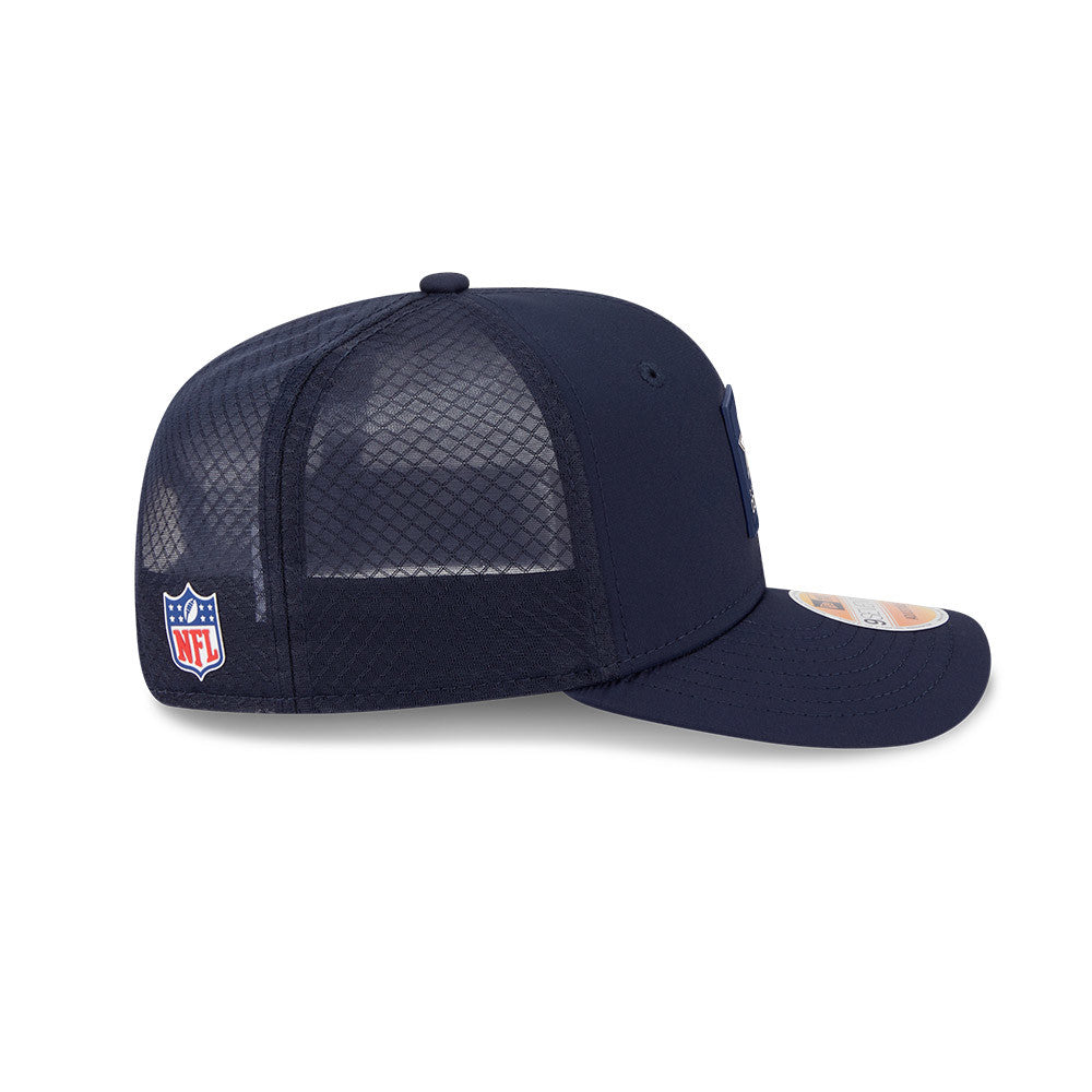 Dallas Cowboys New Era 2025 Sideline 9SEVENTY Trucker Adjustable Hat - Navy