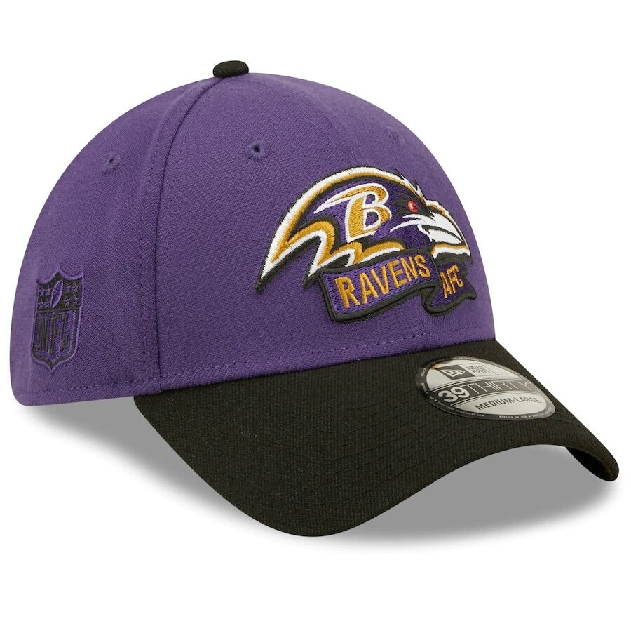Baltimore Ravens Sideline Banner Team Color 39THIRTY Flex Hat - Purple