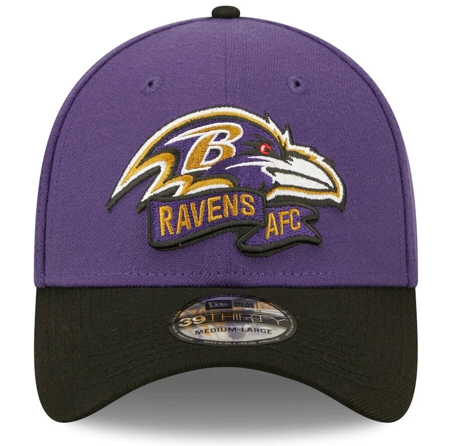 Baltimore Ravens Sideline Banner Team Color 39THIRTY Flex Hat - Purple