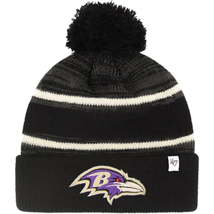 Baltimore Ravens 47' Fairfax Cuff Knit Hat W/Ball