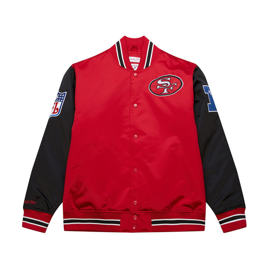 San Francisco 49ers Mitchell & Ness Heavyweight Prime Time Satin Jacket