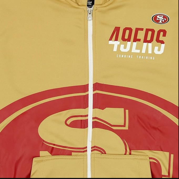 San Francisco 49ers New Era Drill Full Zip Hoodie - Gold
