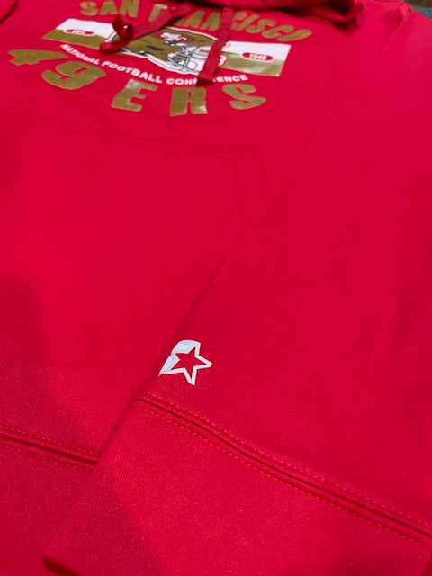 San Francisco 49ers Starter Helmet Established Performance Pull Over Hoodie-Red