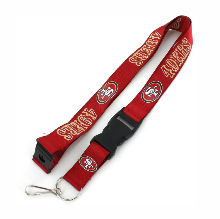 San Francisco 49ers Aminco Team Red and Gold Lanyard