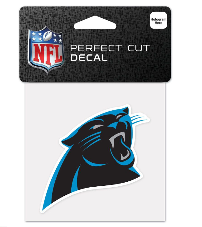 Carolina Panthers Wincraft Logo 4X4 Perfect Cut Decal