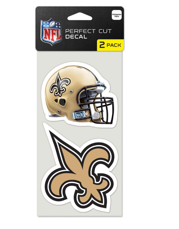 New Orleans Saints Wincraft Perfect Cut Decal 4x4 Set of Two