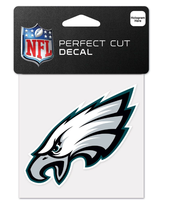 Philadelphia Eagles Wincraft Logo 4X4 Perfect Cut Decal