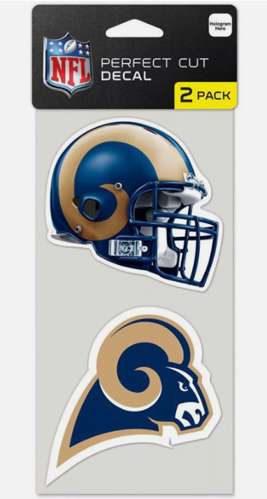 Los Angeles Rams Wincraft Perfect Cut Decal 4x4 Set of Two
