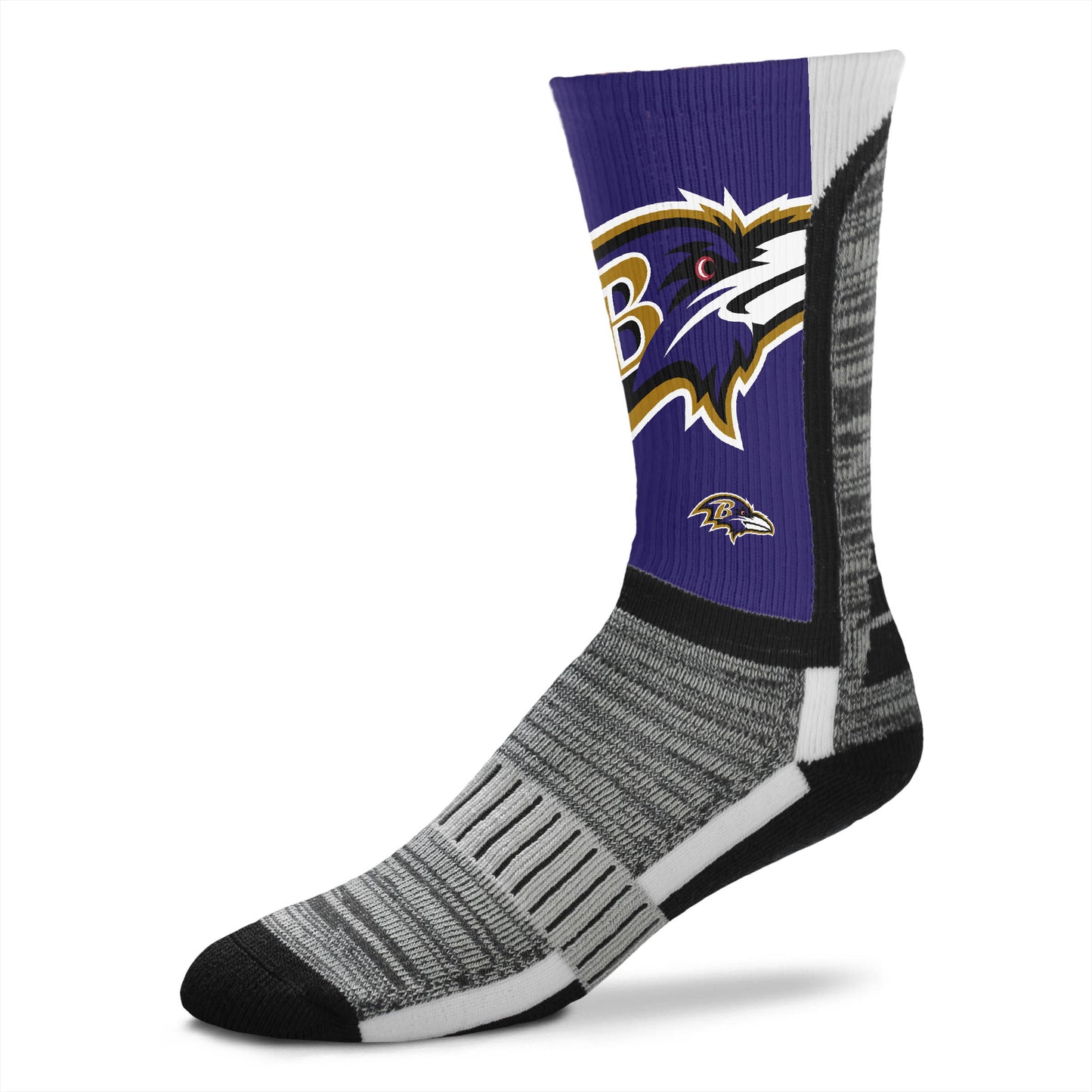 Baltimore Ravens For Bare Feet Adult Zoom V-curve Socks