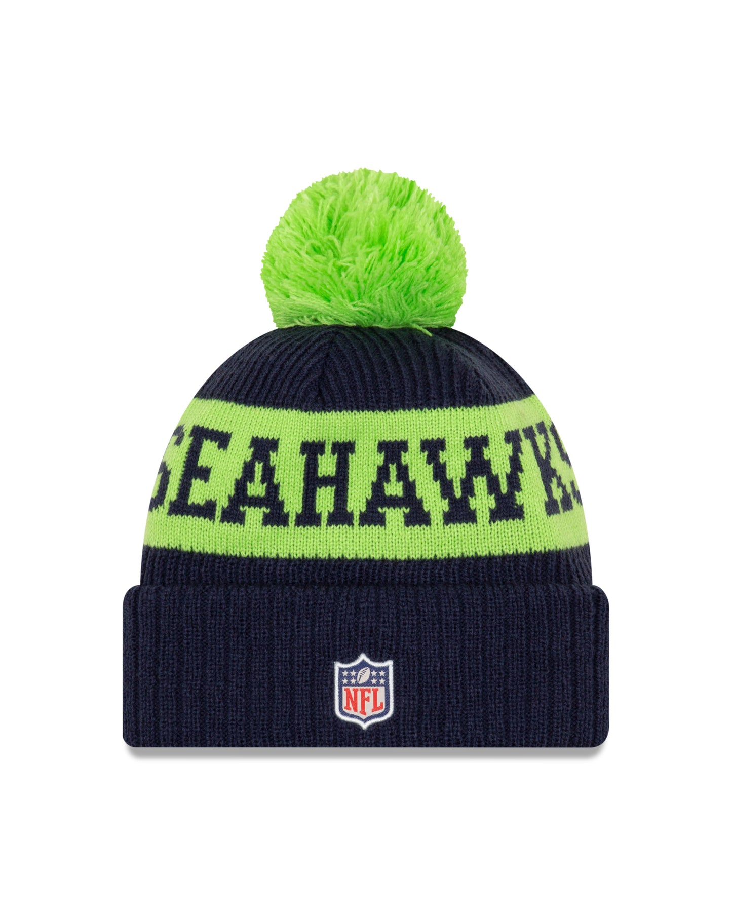 Seattle Seahawks New Era On Field Sport Knit - Navy / Green