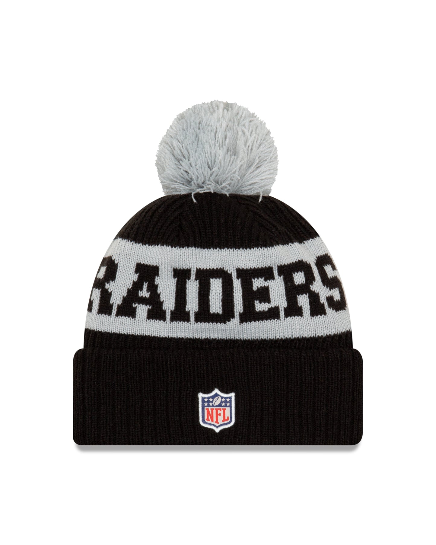 Las Vegas Raiders Black New Era NFL Sideline Sport Knit Hat