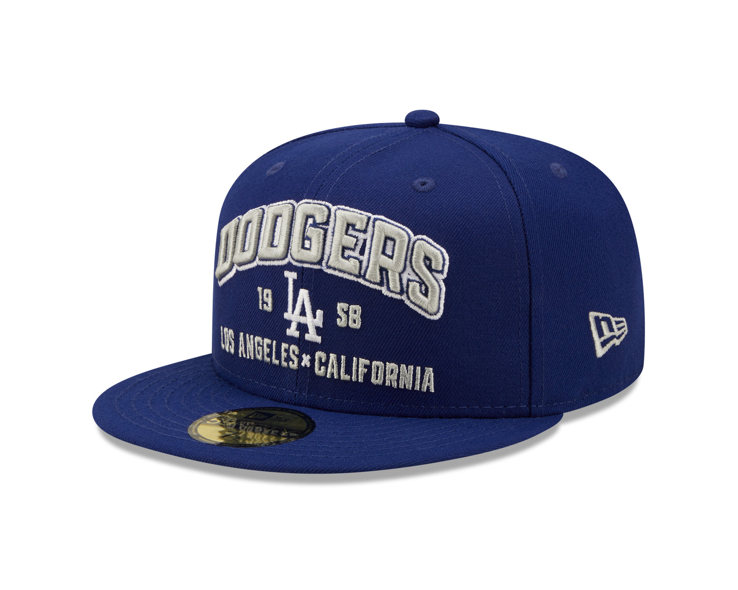 Los Angeles Dodgers New Era Local Stacked 59FIFTY Fitted Hat - Blue