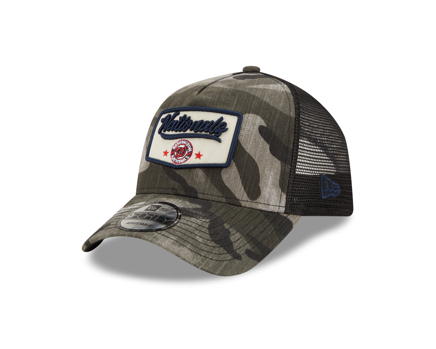 Washington Nationals New Era Camo Patch Trucker 9Forty