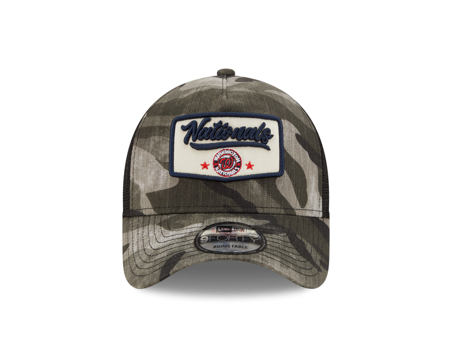 Washington Nationals New Era Camo Patch Trucker 9Forty