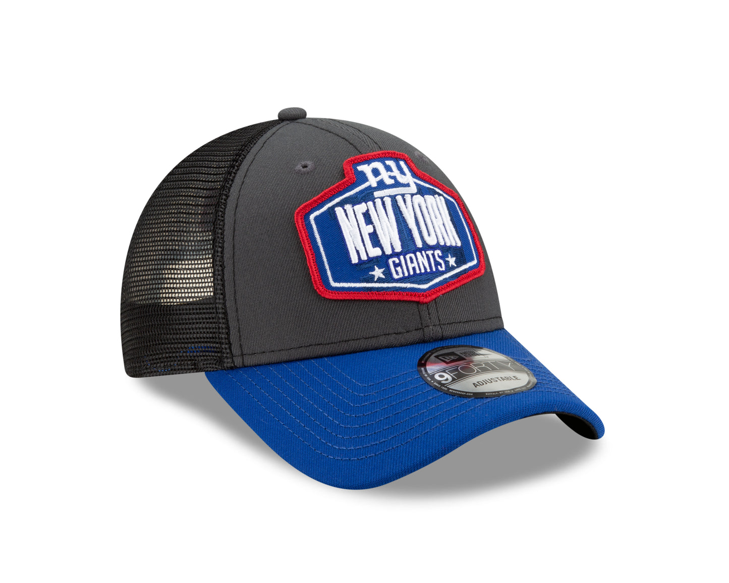 New York Giants New Era Draft 9FORTY Adjustable Snapback Hat - Gray