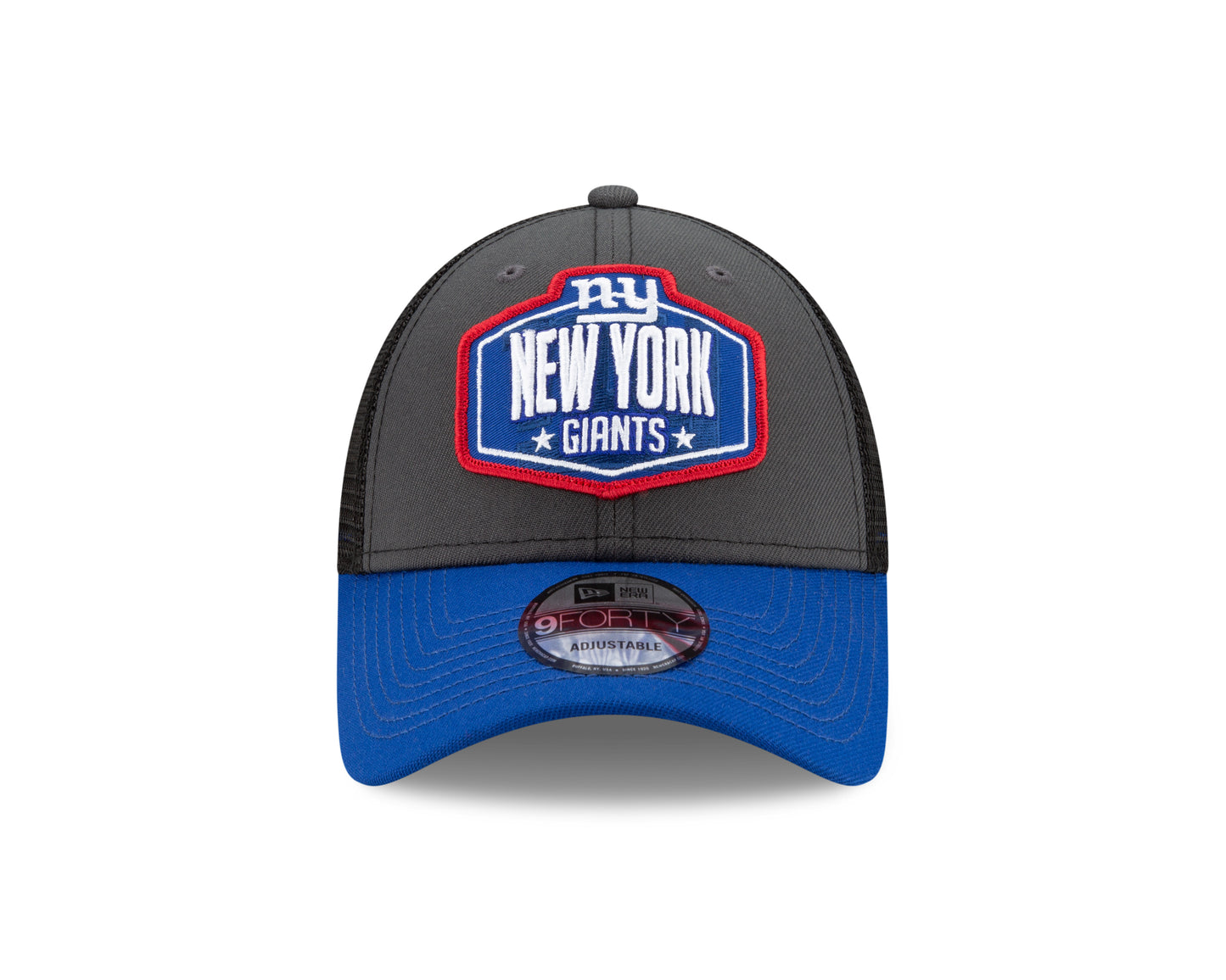 New York Giants New Era Draft 9FORTY Adjustable Snapback Hat - Gray