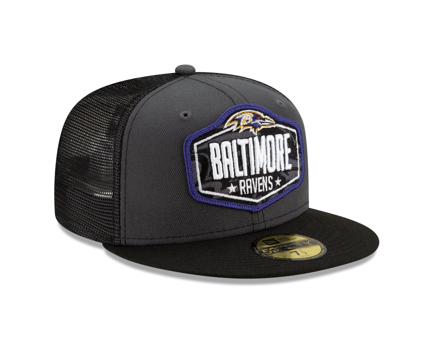 Baltimore Ravens New Era NFL Draft On-Stage 59FIFTY Fitted Hat - Graphite