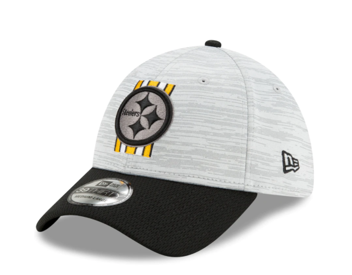 Pittsburgh Steelers New Era Training Camp 39THIRTY Flex Hat - Gray