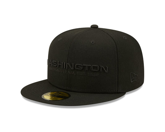 Washington Football Team New Era Color Pack Black & Black 59FIFTY Fitted Hat