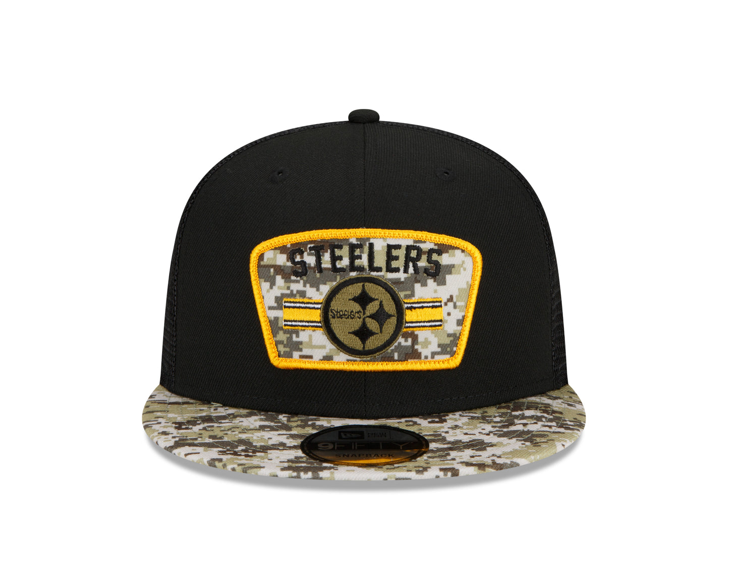 Pittsburgh Steelers Salute to Service 9FIFTY Adjustable Hat - Black