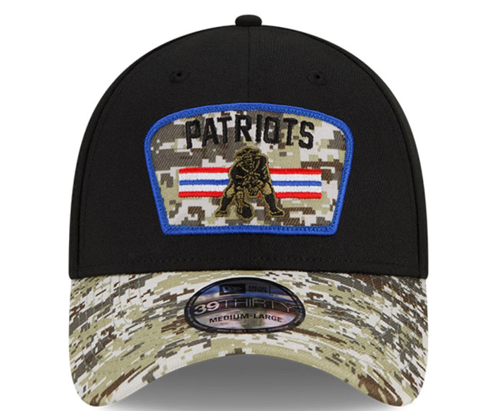 New England Patriots Historic New Era Salute to Service Sideline 39THIRTY Hat - Black