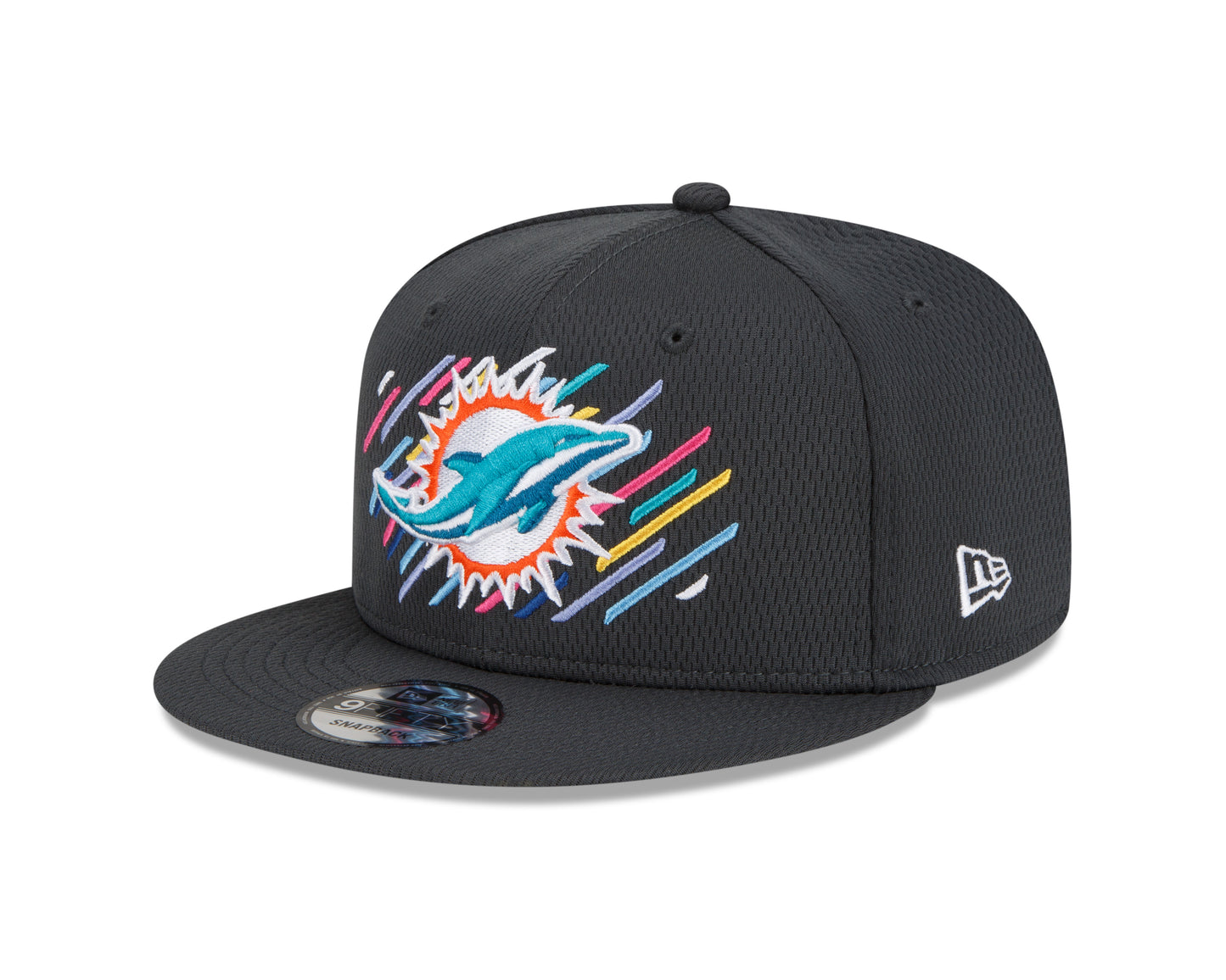 Miami Dolphins New Era Crucial Catch 9FIFTY Adjustable Hat - Gray