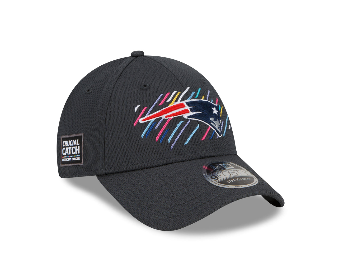 New England Patriots Crucial Catch 9FORTY Adjustable Hat - Gray