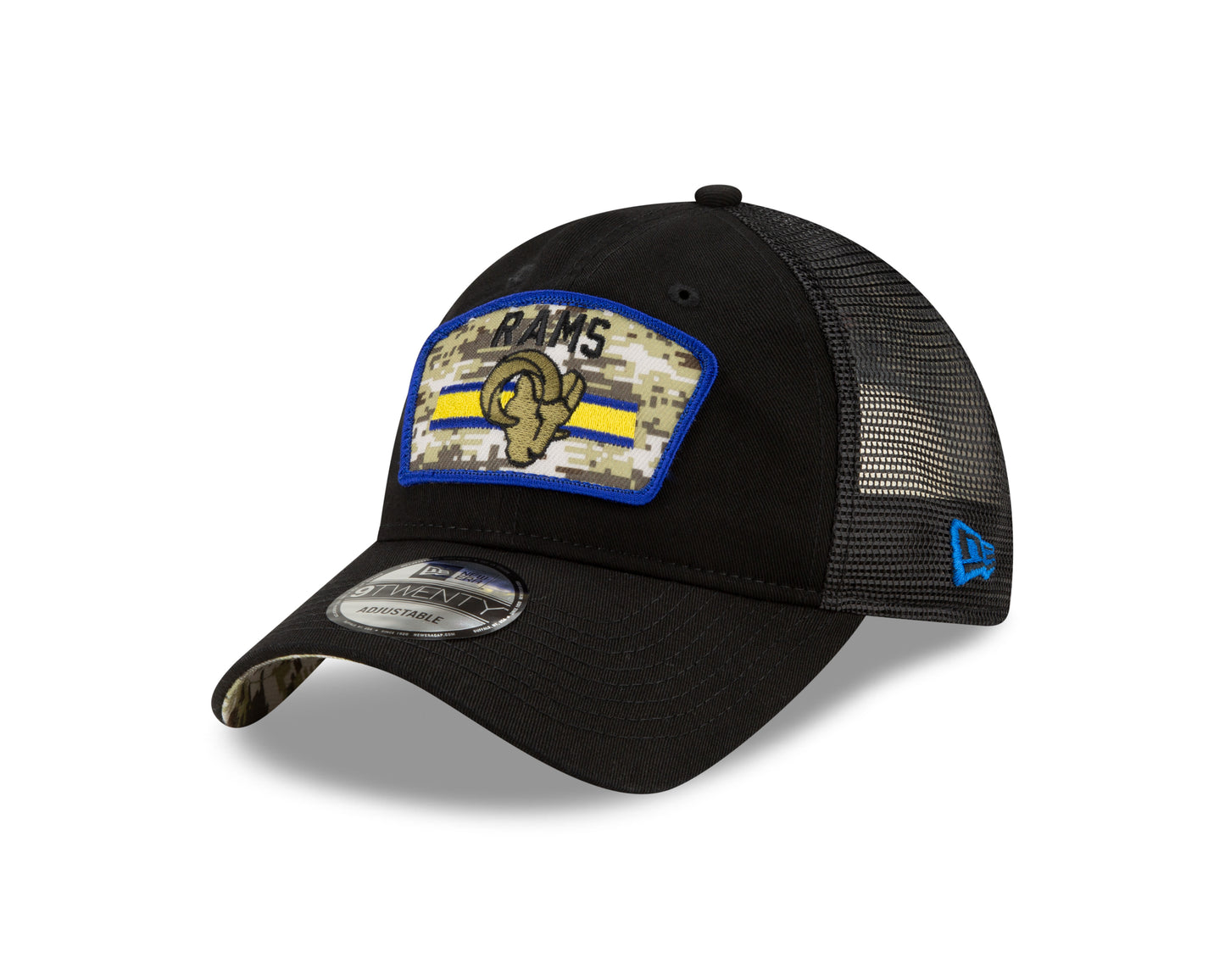 Los Angeles Rams New Era Salute to Service 9TWENTY Adjustable Hat - Black