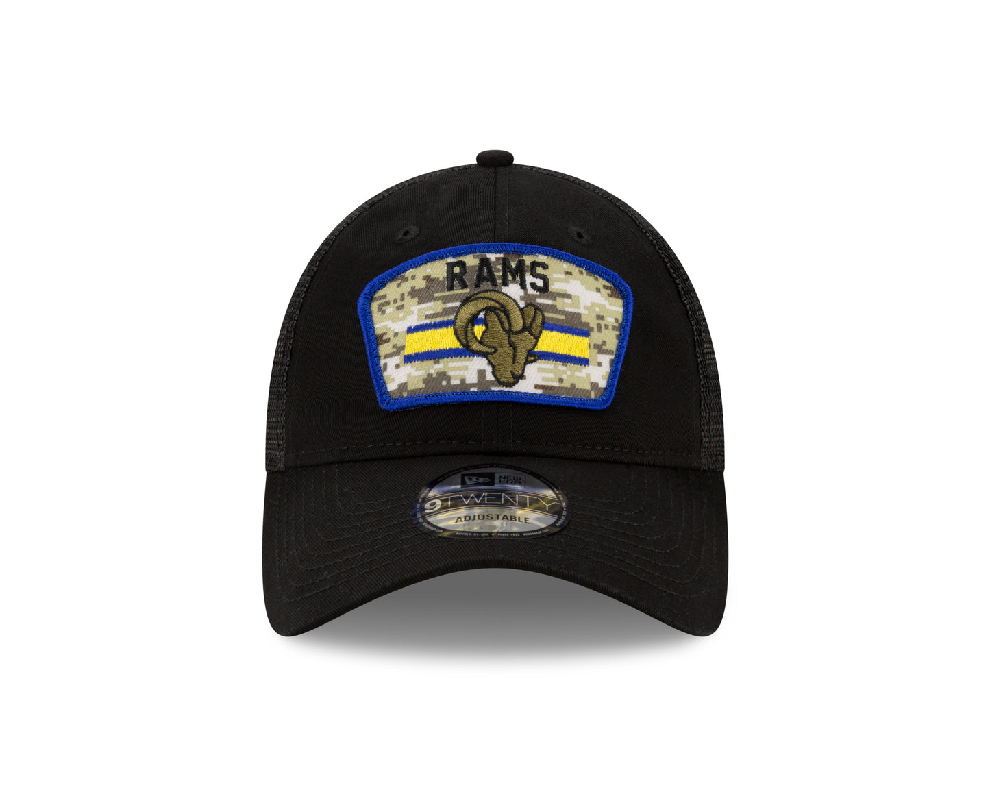 Los Angeles Rams New Era Salute to Service 9TWENTY Adjustable Hat - Black