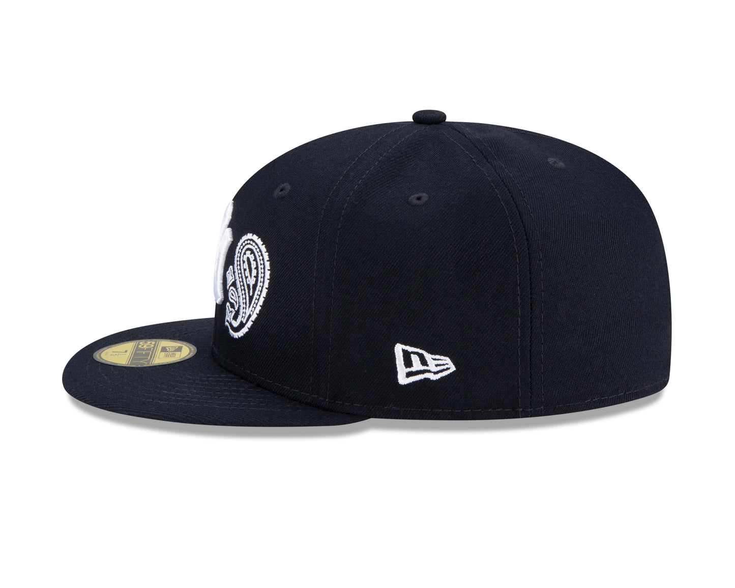 New York Yankees New Era Paisley Patchwork Undervisor 59FIFTY Fitted Hat - Navy