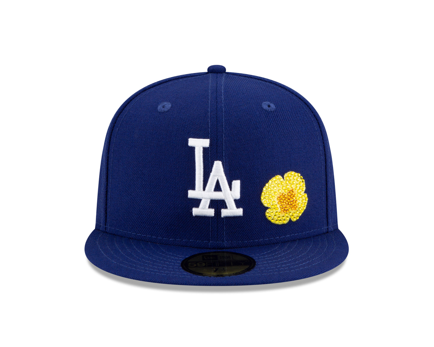 Los Angeles Dodgers New Era Crystal Icons Rhinestone 59FIFTY Fitted Hat - Bue