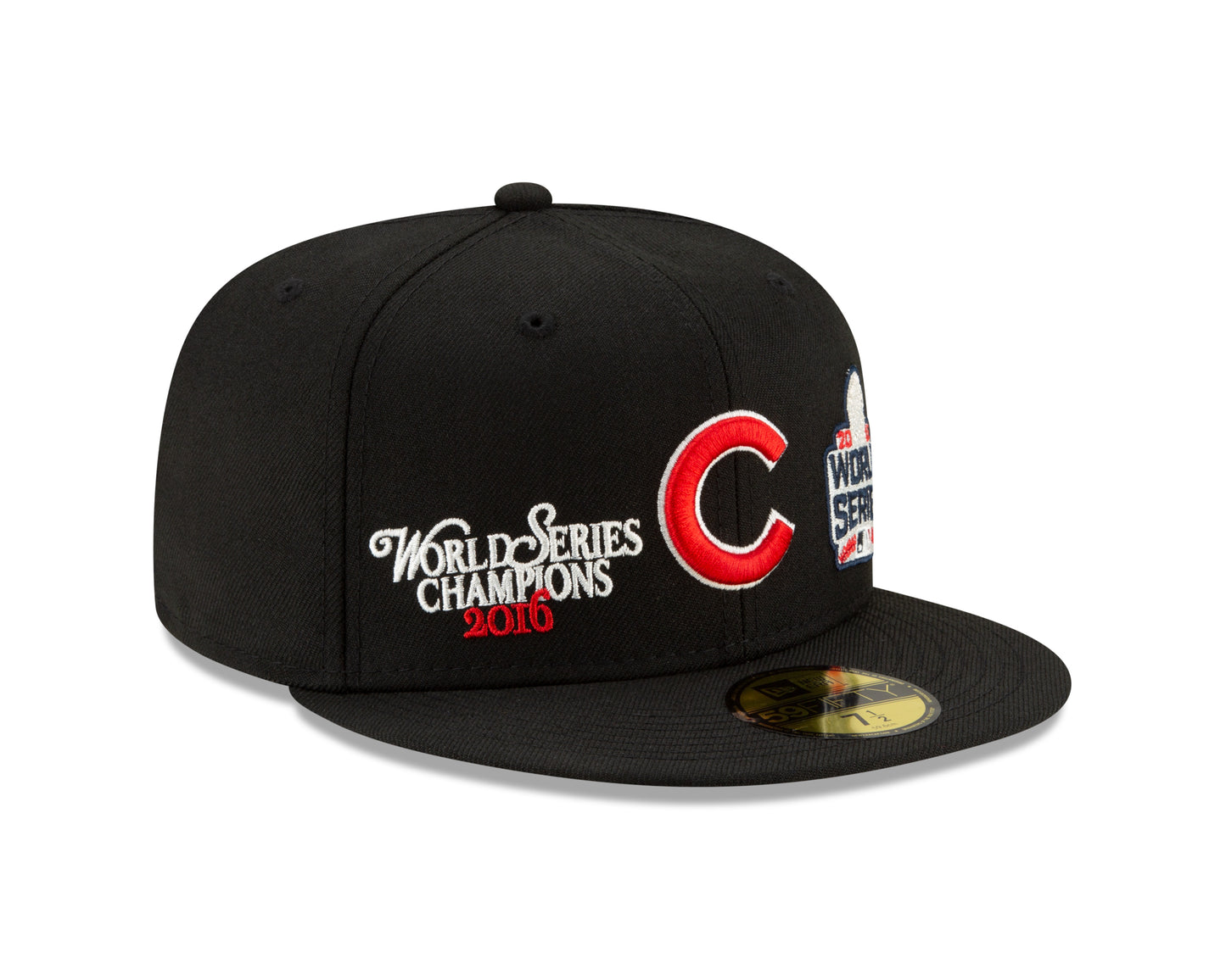 Chicago Cubs New Era Wool World Series 2016 59FIFTY Fitted Hat - Black