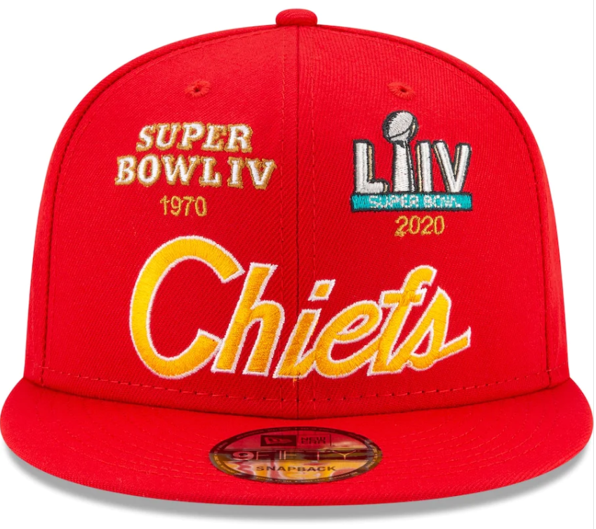 Kansas City Chiefs New Era Multi Logo Super Bowl Champions 9FIFTY Snapback Hat - Red