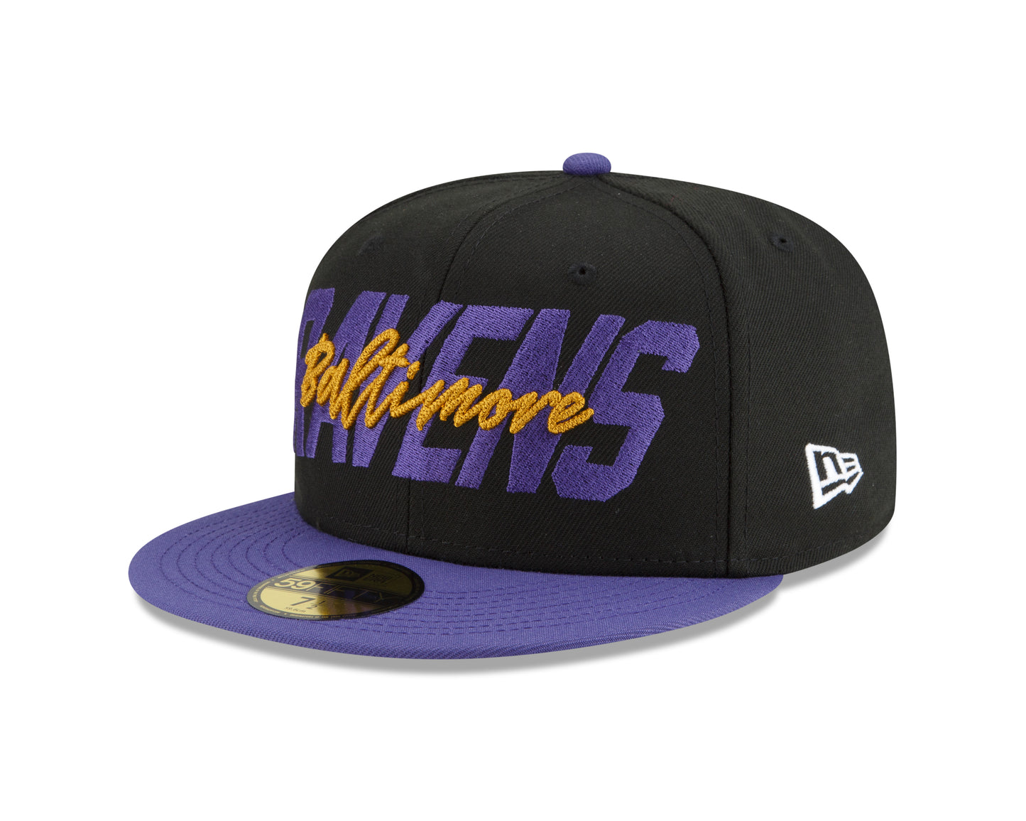 Baltimore Ravens New Era Draft On Stage 59Fifty Fitted Hat - Black / Purple