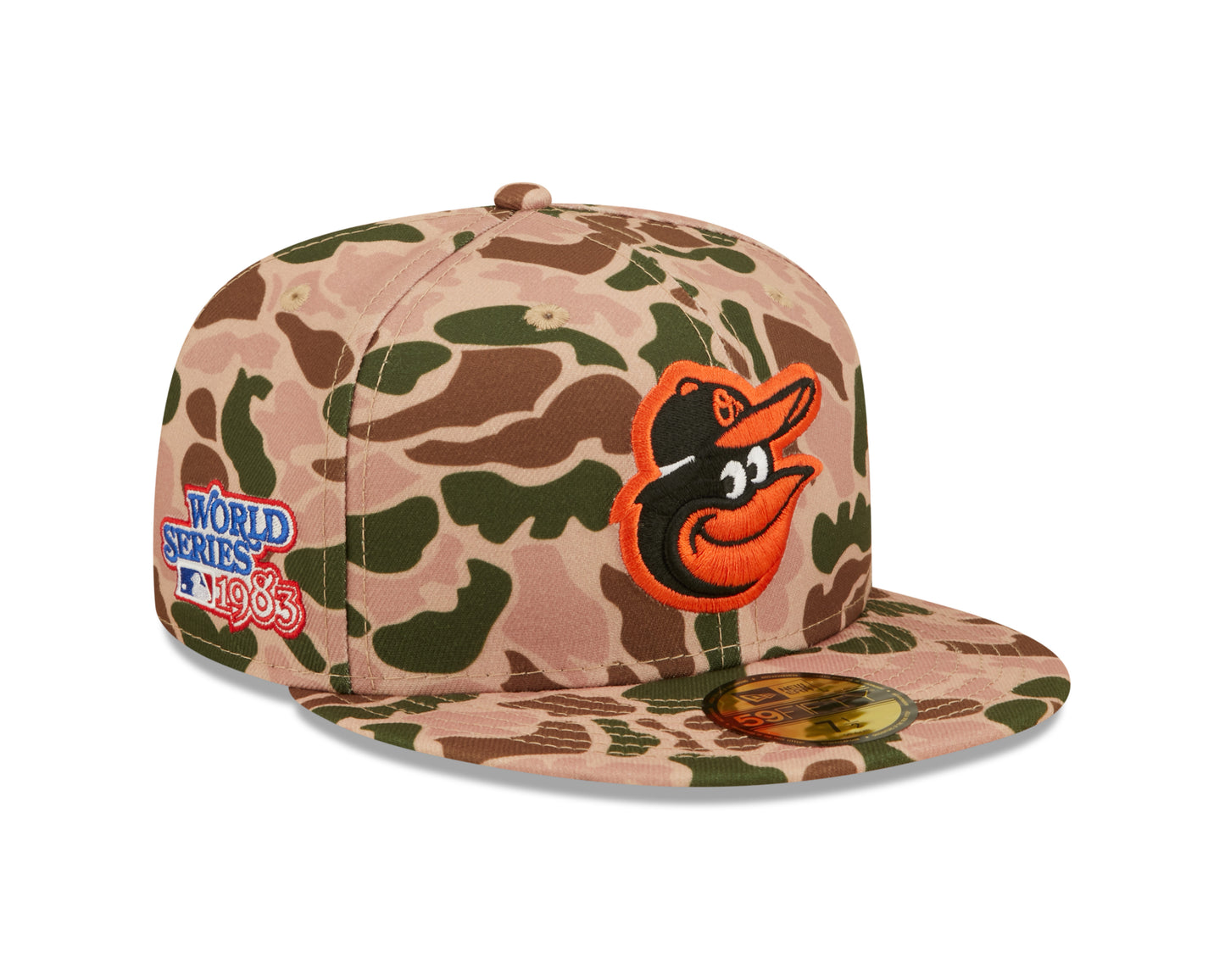 Baltimore Orioles Duck Camo World Series 1983 Side Patch 59fifty Fitted Hat